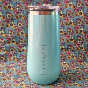 BRUMATE Flute Glitter Aqua 12oz